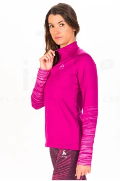 Femme Odlo Manches Longues^Sesvenna Graphic 1/2 Zip femme