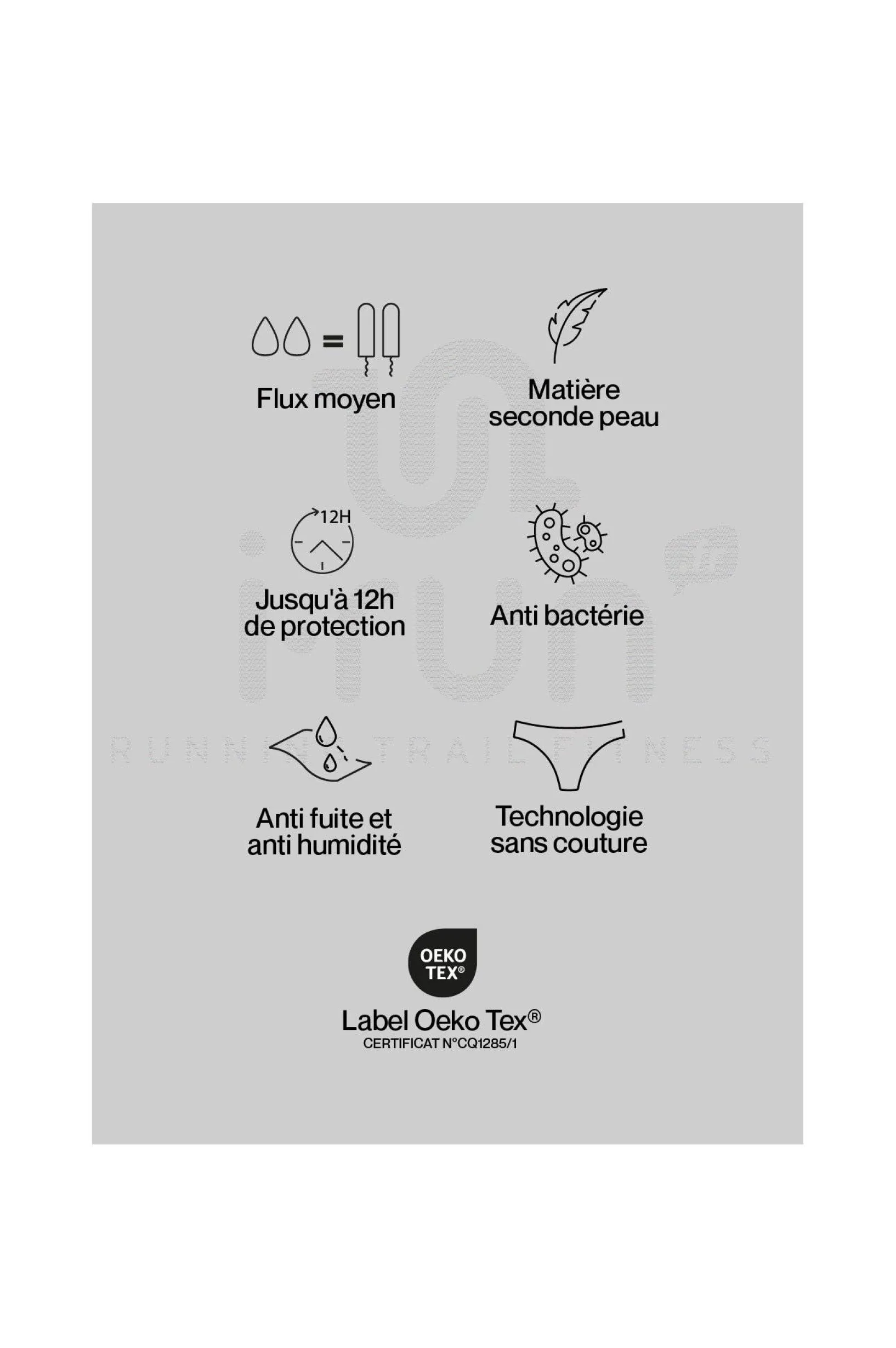 Femme Smoon Sous-Vêtements^Shorty menstruel - Flux moyen femme