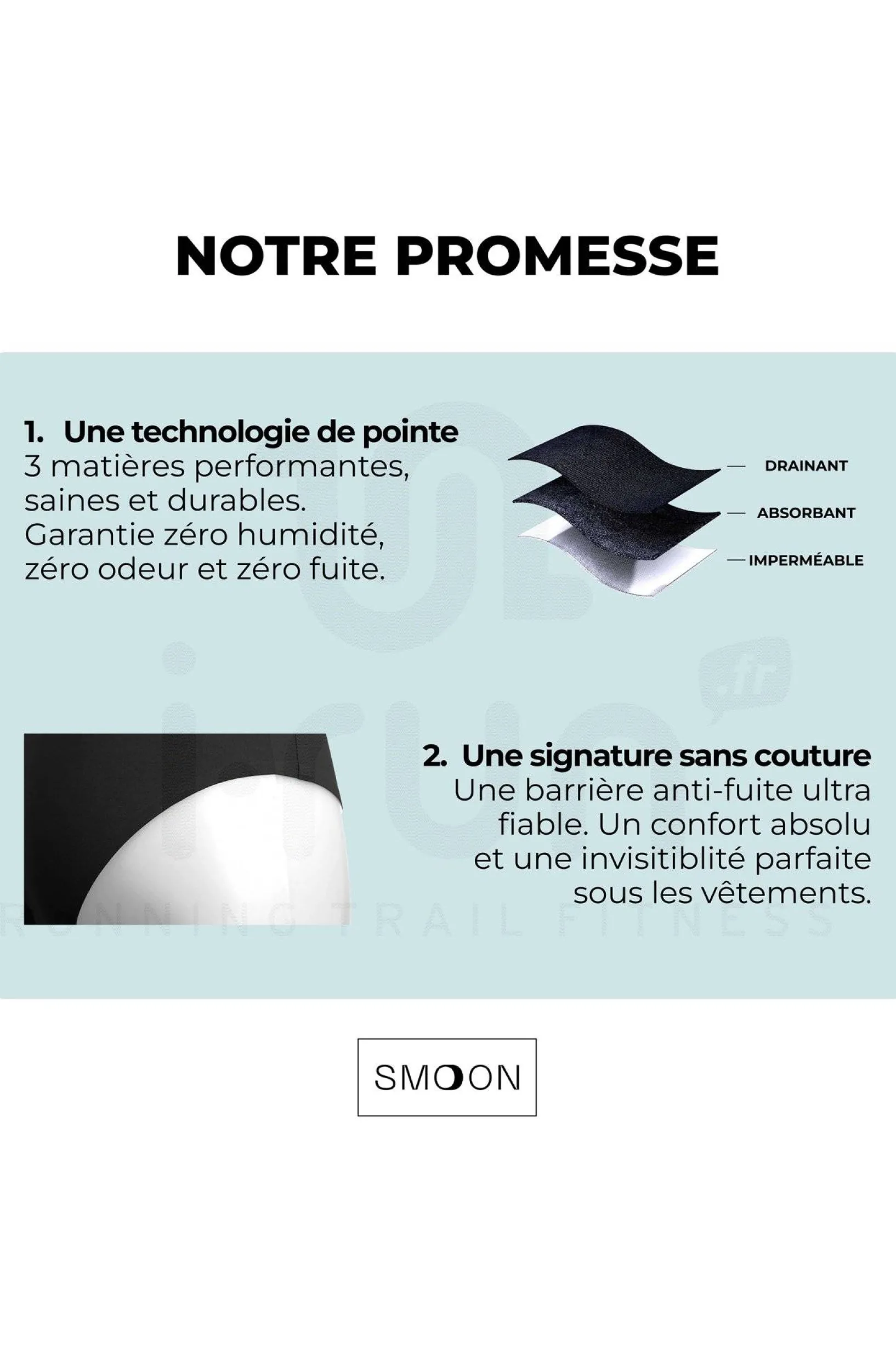 Femme Smoon Sous-Vêtements^Shorty menstruel - Flux moyen femme