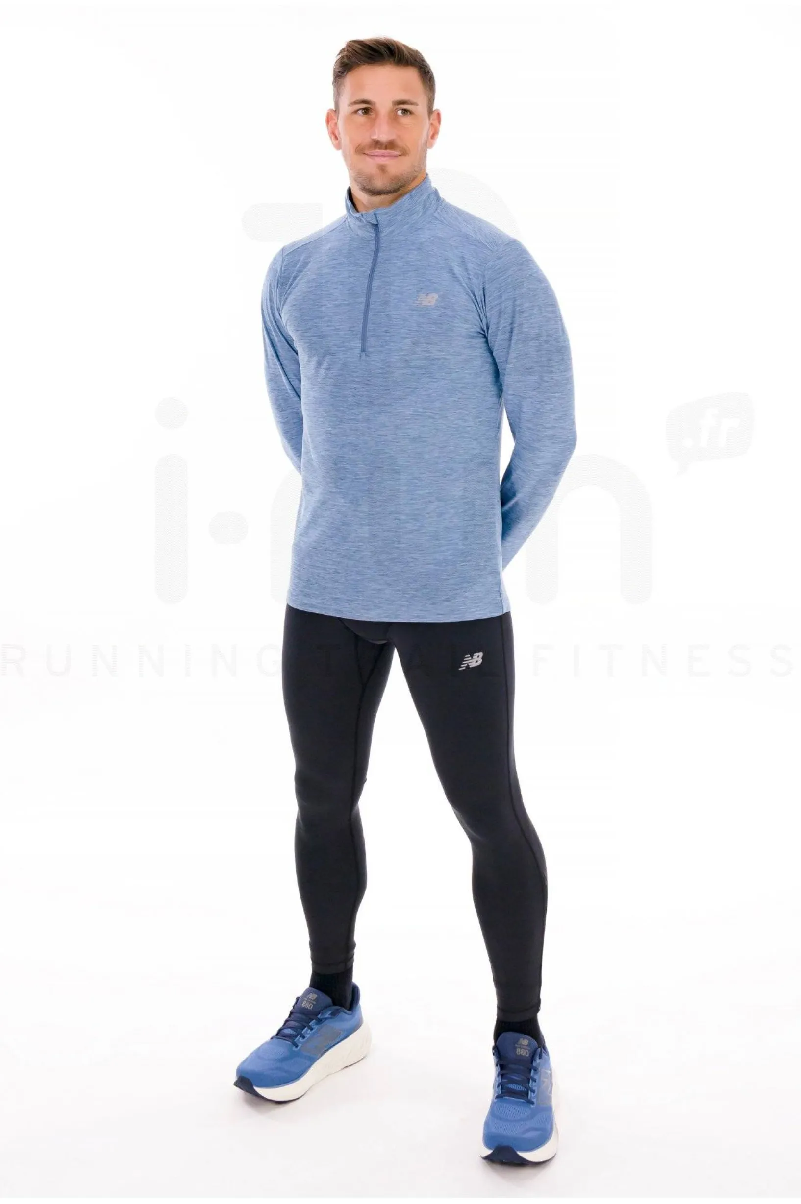 Homme New Balance Manches Longues^Sport Space Dye 1/2 Zip