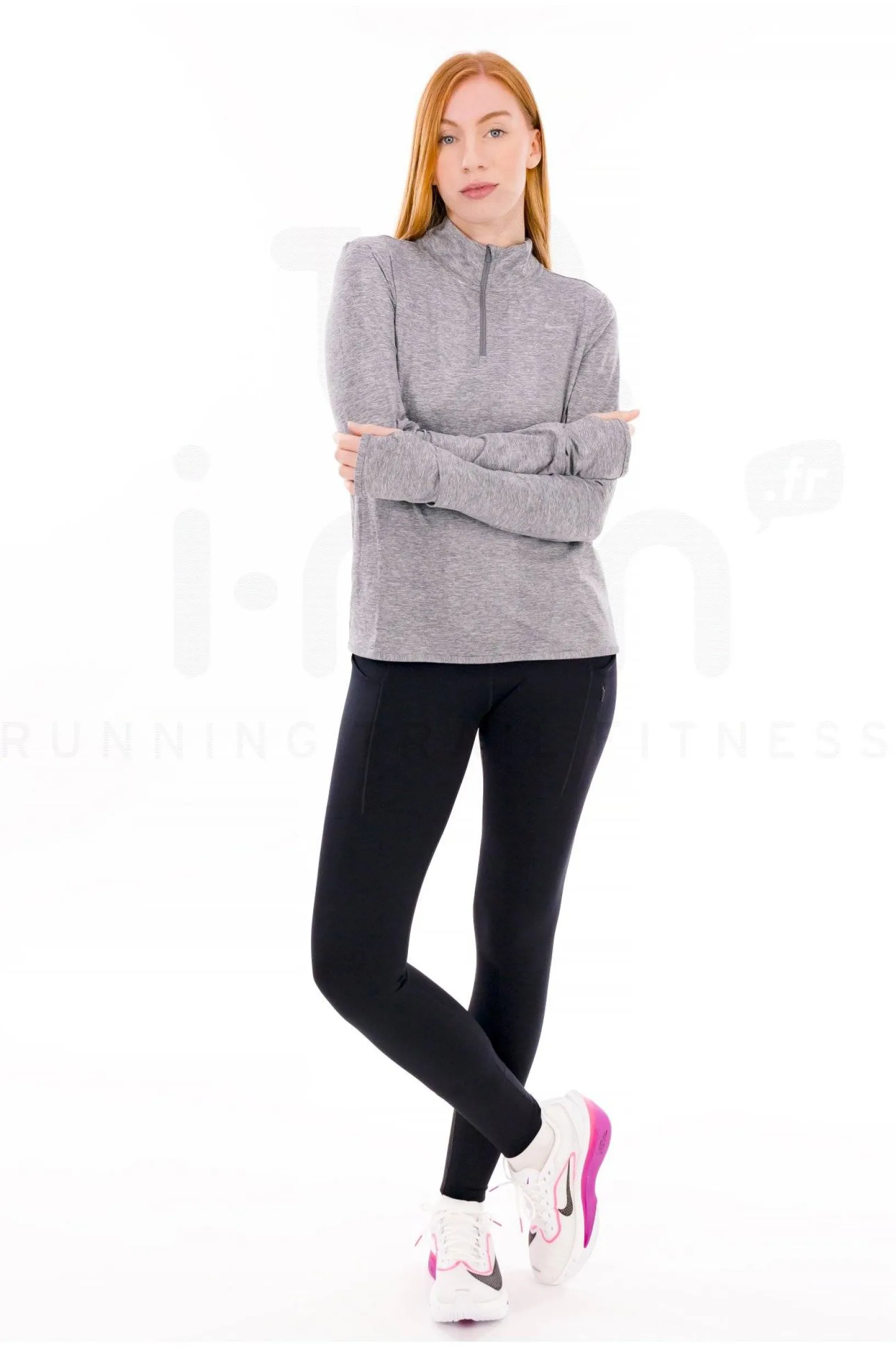 Femme Nike Manches Longues^Swift Element UV 1/2 Zip femme