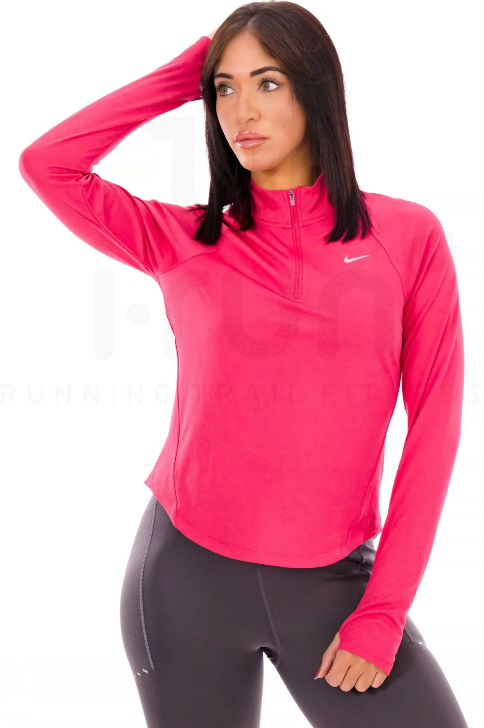 Femme Nike Manches Longues^Tempo 1/4 zip femme