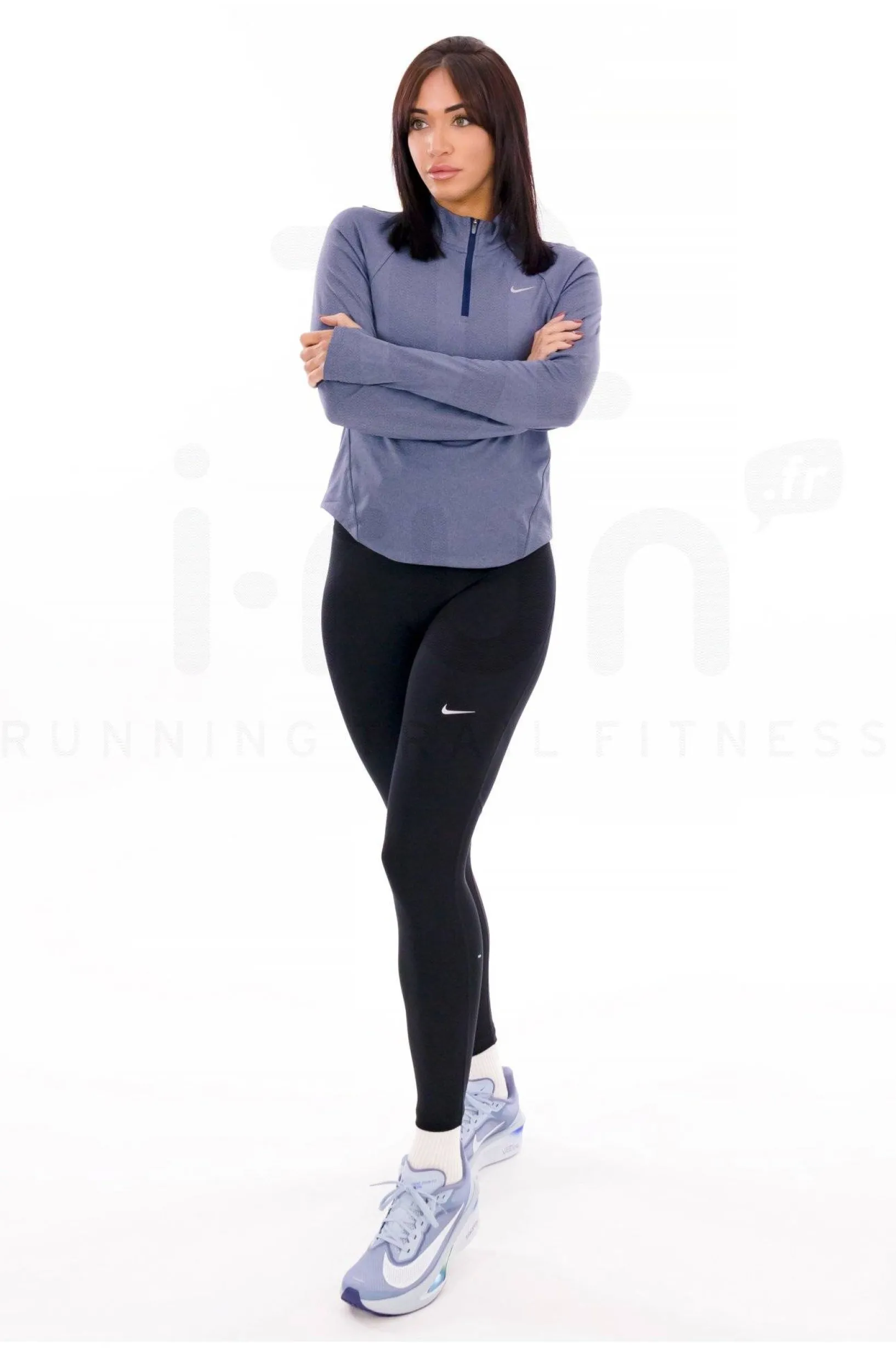 Femme Nike Manches Longues^Tempo 1/4 zip femme