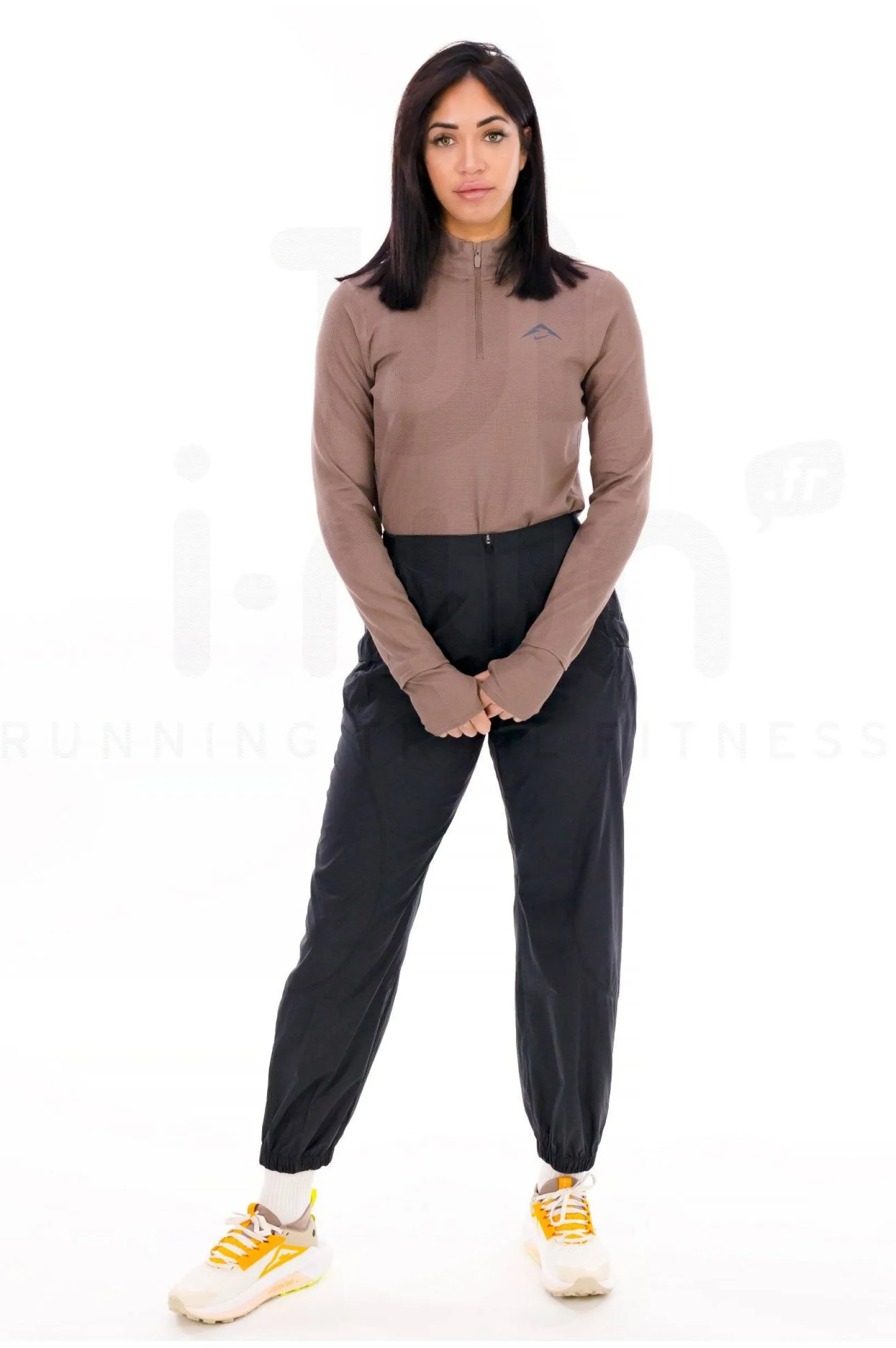 Femme Nike Manches Longues^Trail 1/4 Zip femme