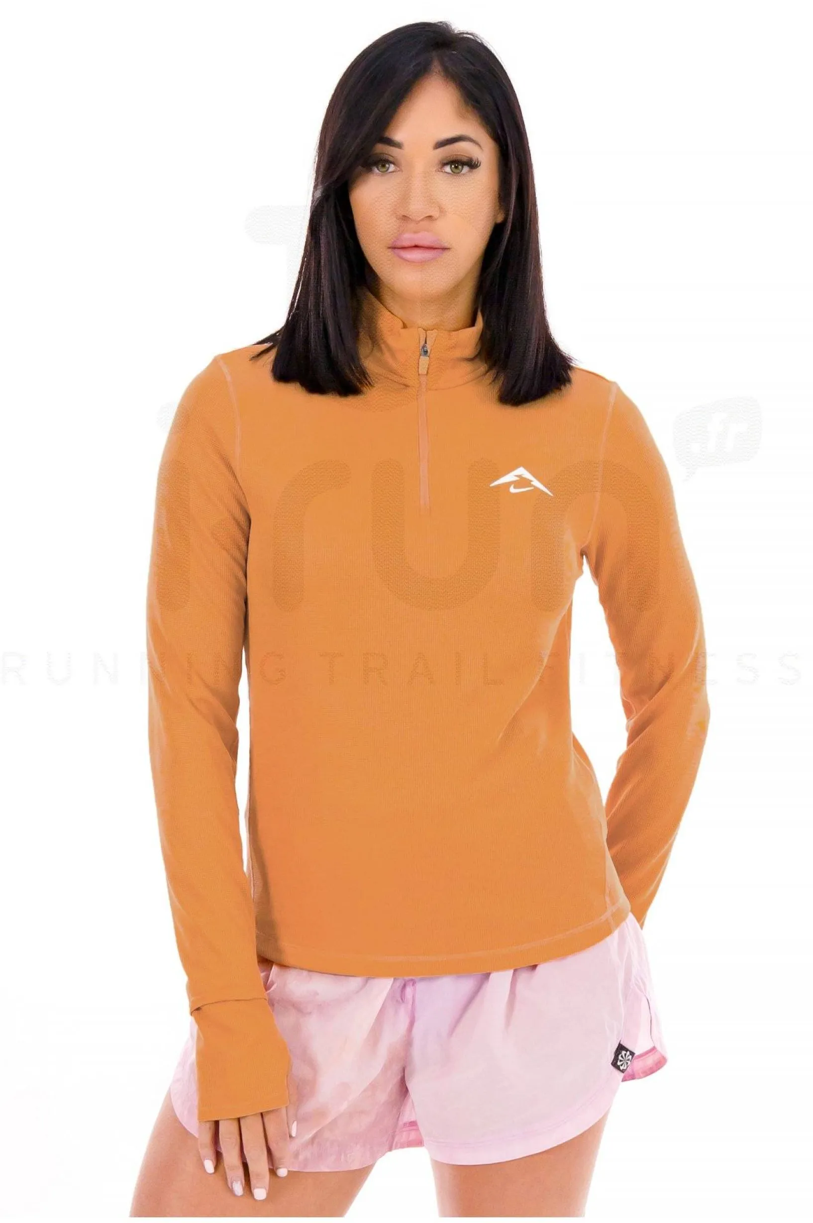 Femme Nike Manches Longues^Trail 1/4 Zip femme
