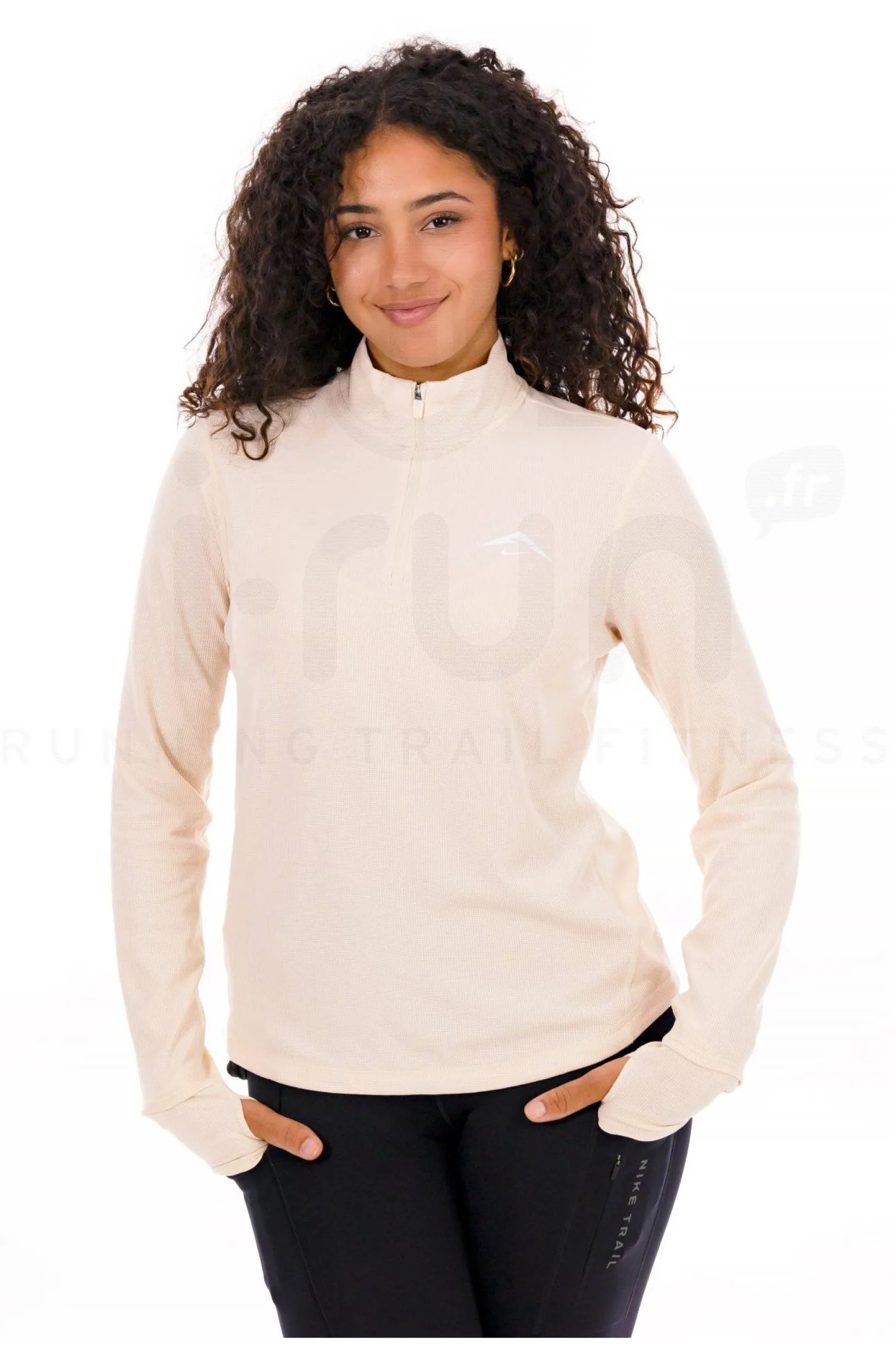 Femme Nike Manches Longues^Trail 1/4 Zip femme