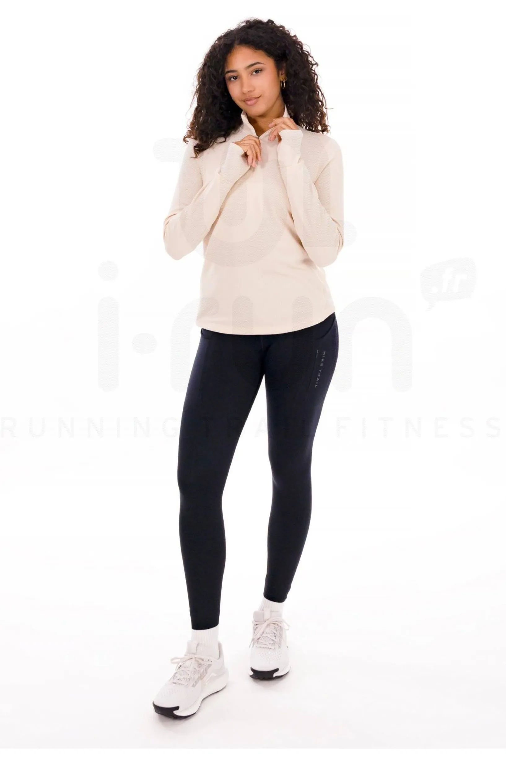 Femme Nike Manches Longues^Trail 1/4 Zip femme