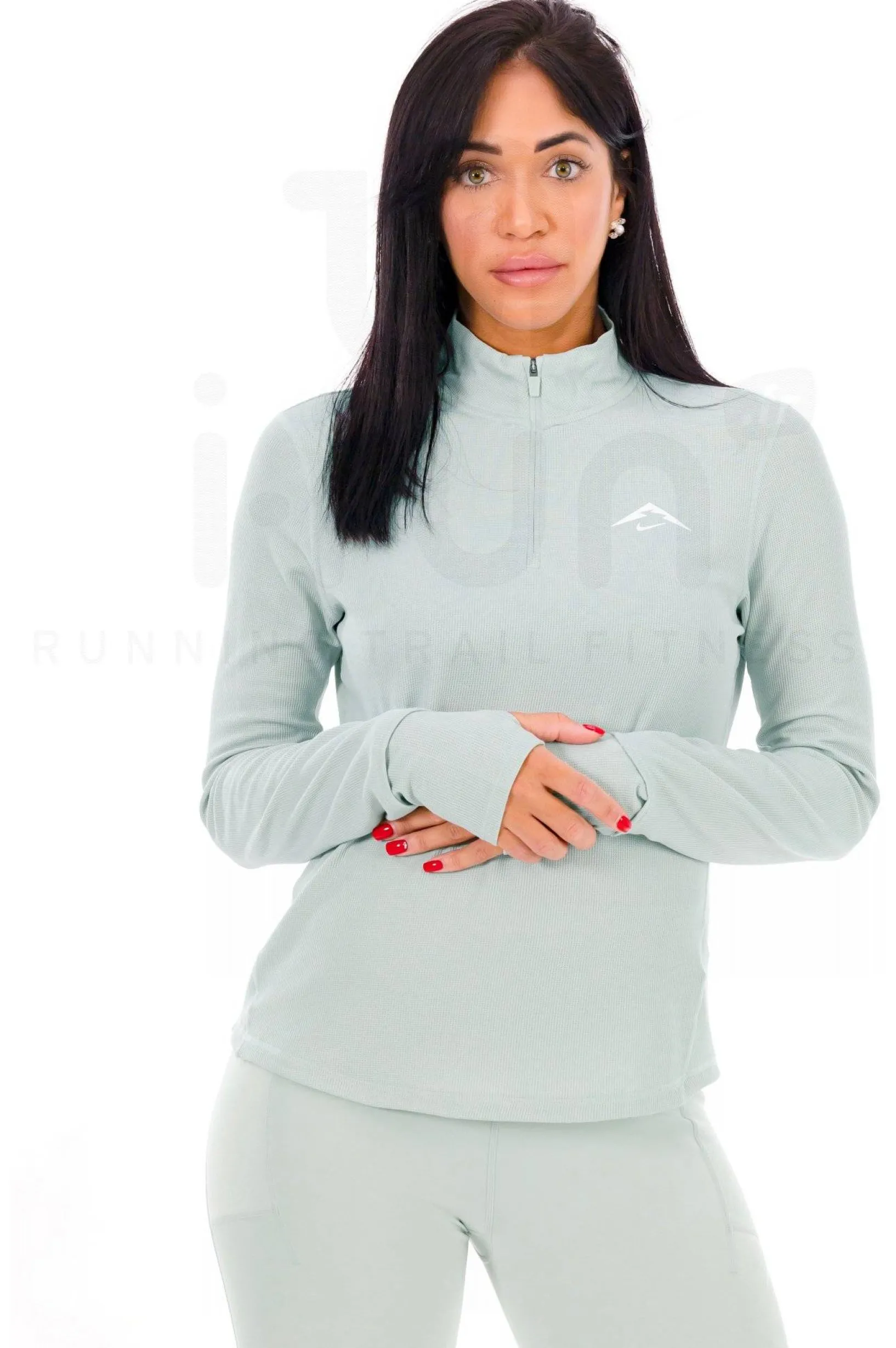 Femme Nike Manches Longues^Trail 1/4 Zip femme