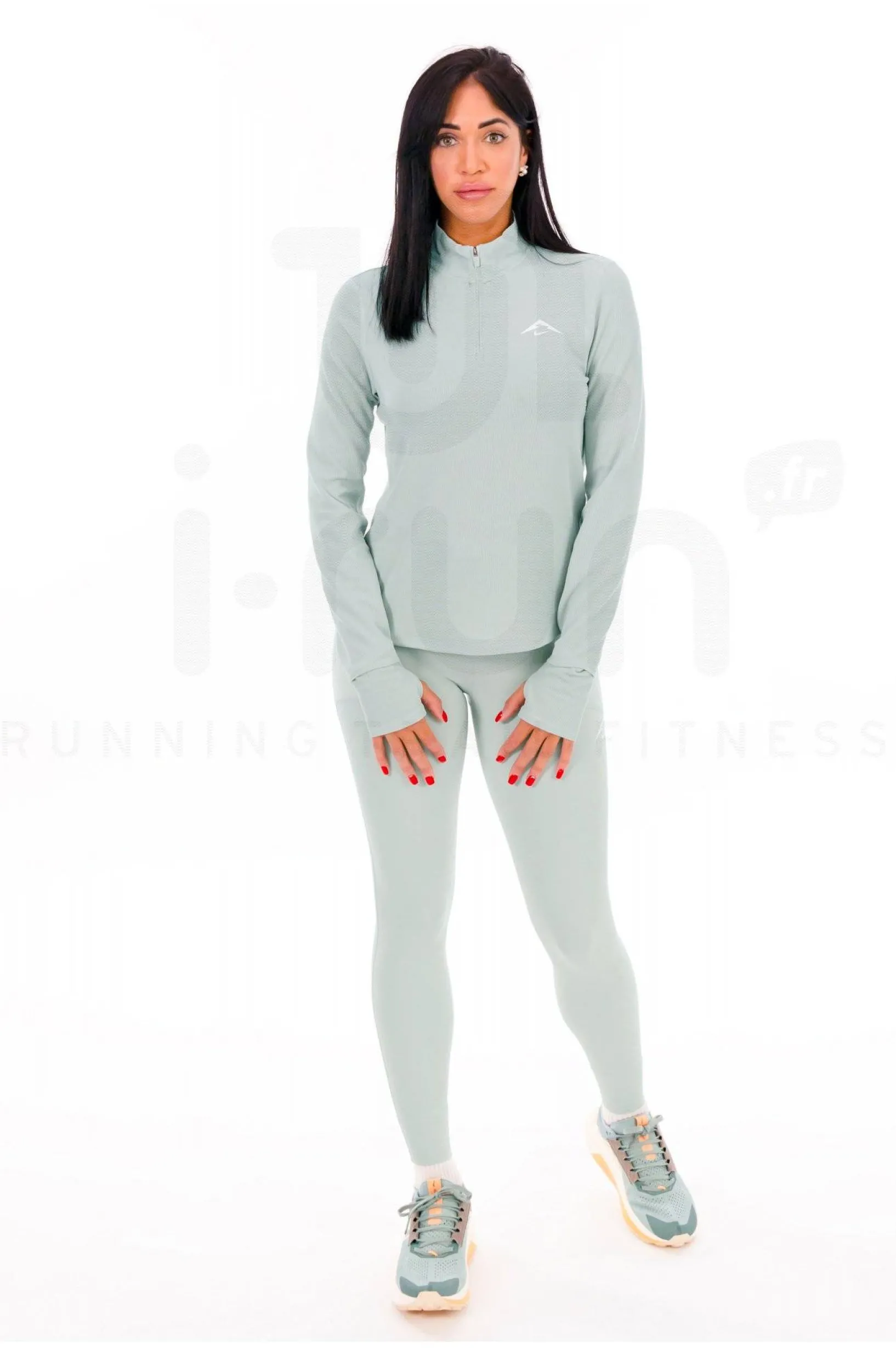 Femme Nike Manches Longues^Trail 1/4 Zip femme