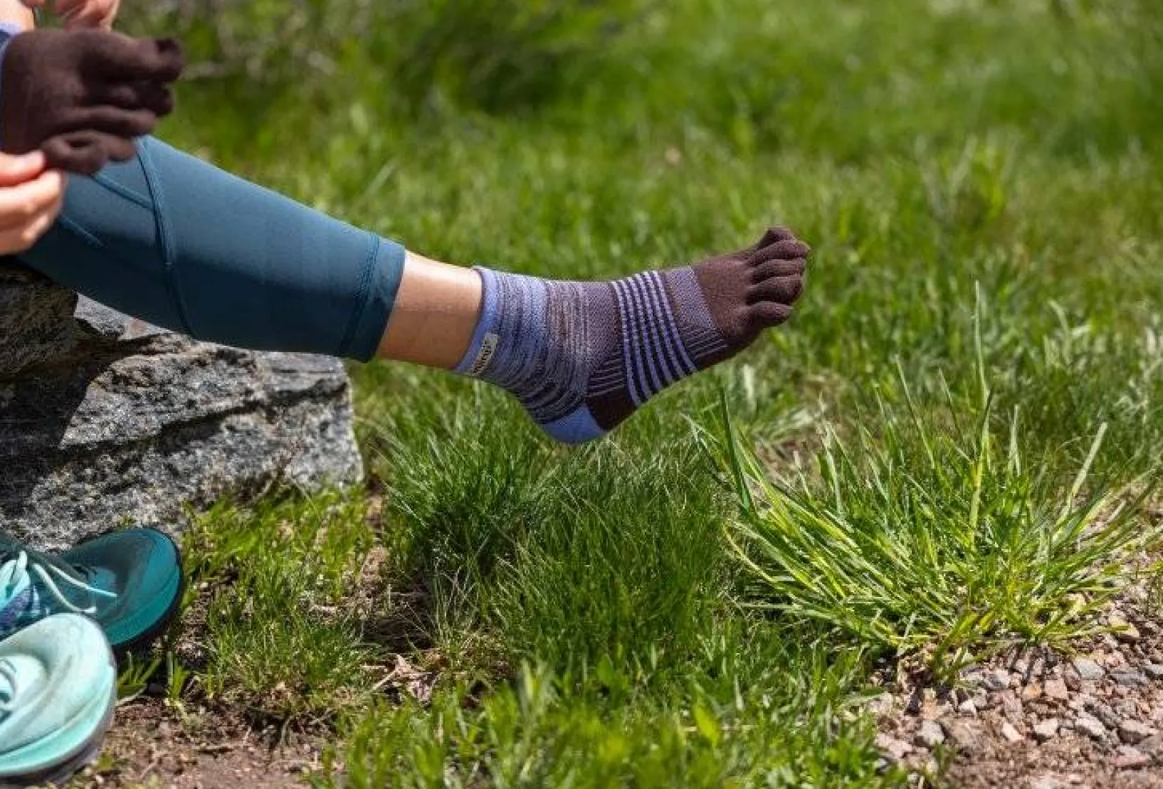 Injinji Chaussettes^Trail Midweight Mini-Crew Coolmax femme