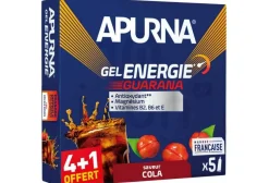 Apurna Gels^Étui gels énergie Guarana - Cola 4+1