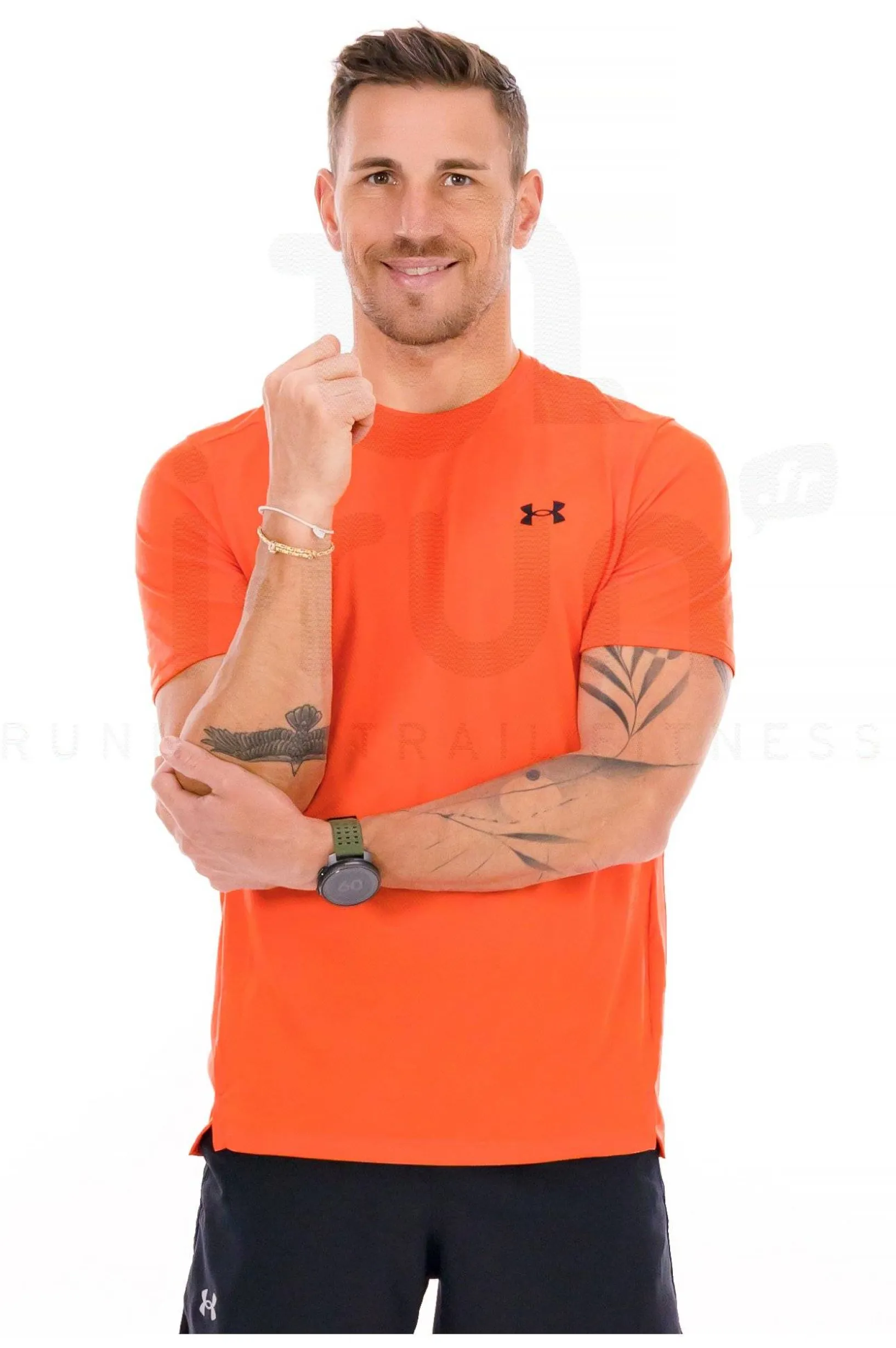 Homme Under Armour Manches Courtes^UA Tech Vent Jacquard