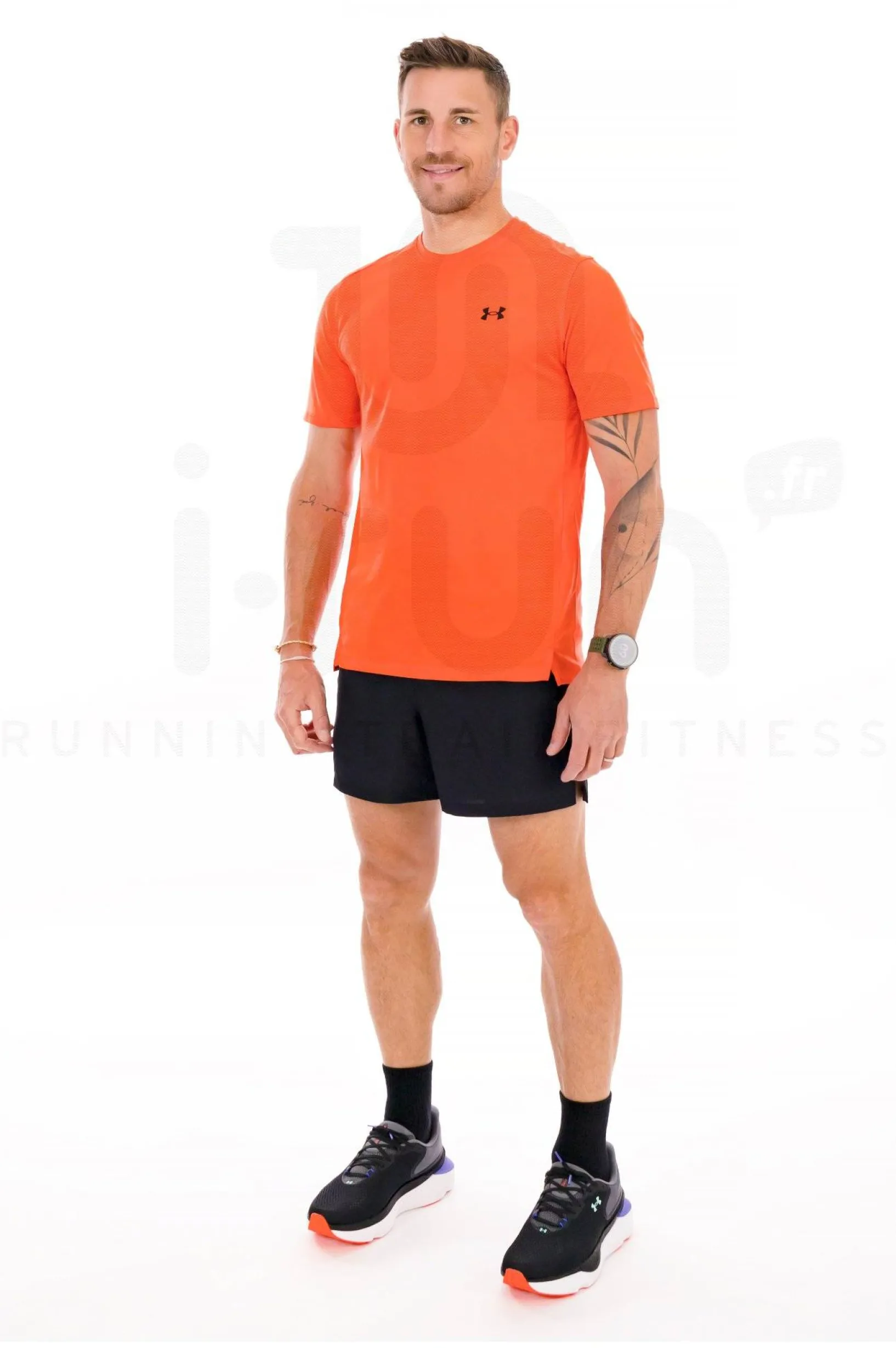 Homme Under Armour Manches Courtes^UA Tech Vent Jacquard