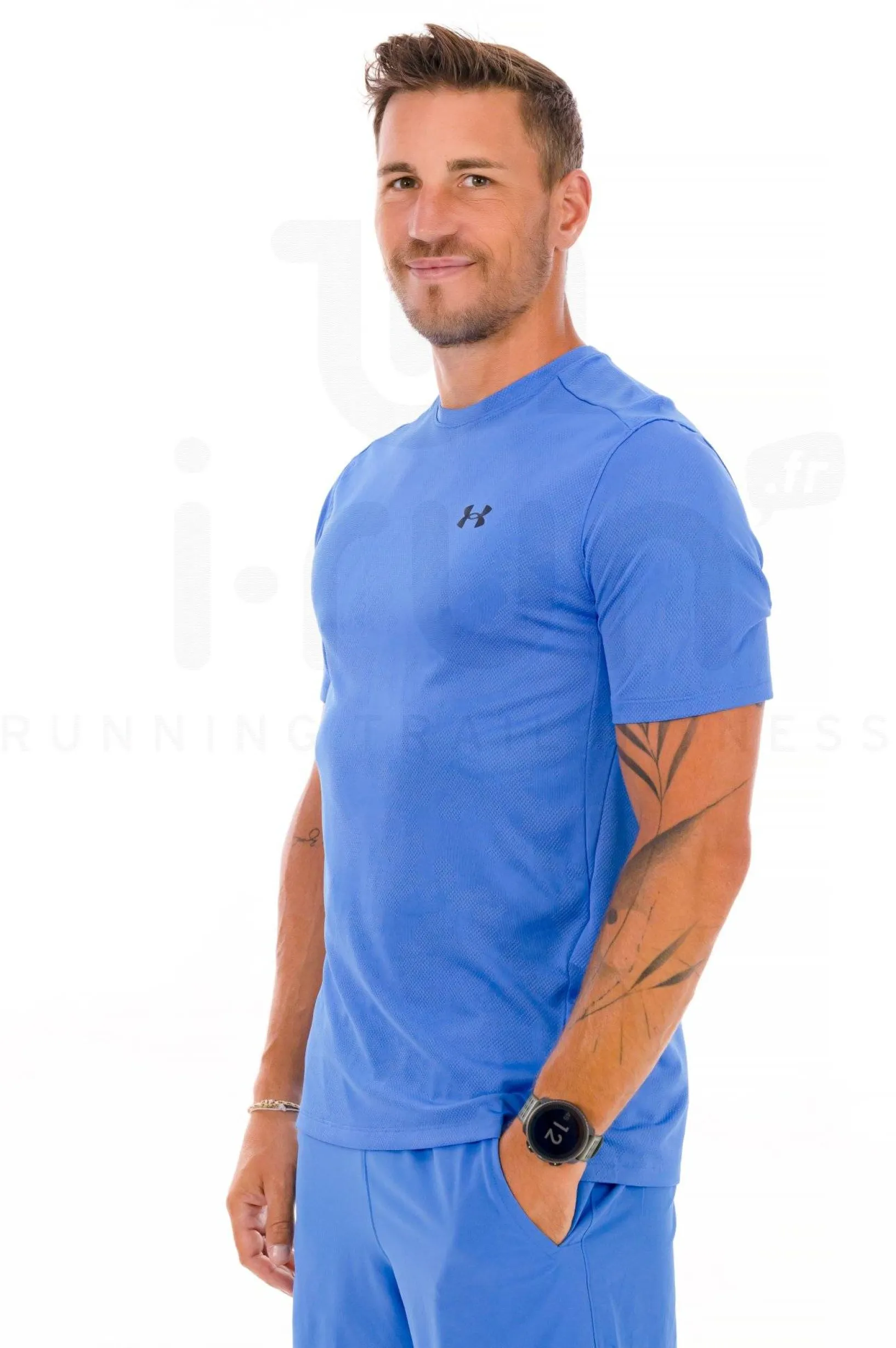 Homme Under Armour Manches Courtes^UA Tech Vent Jacquard